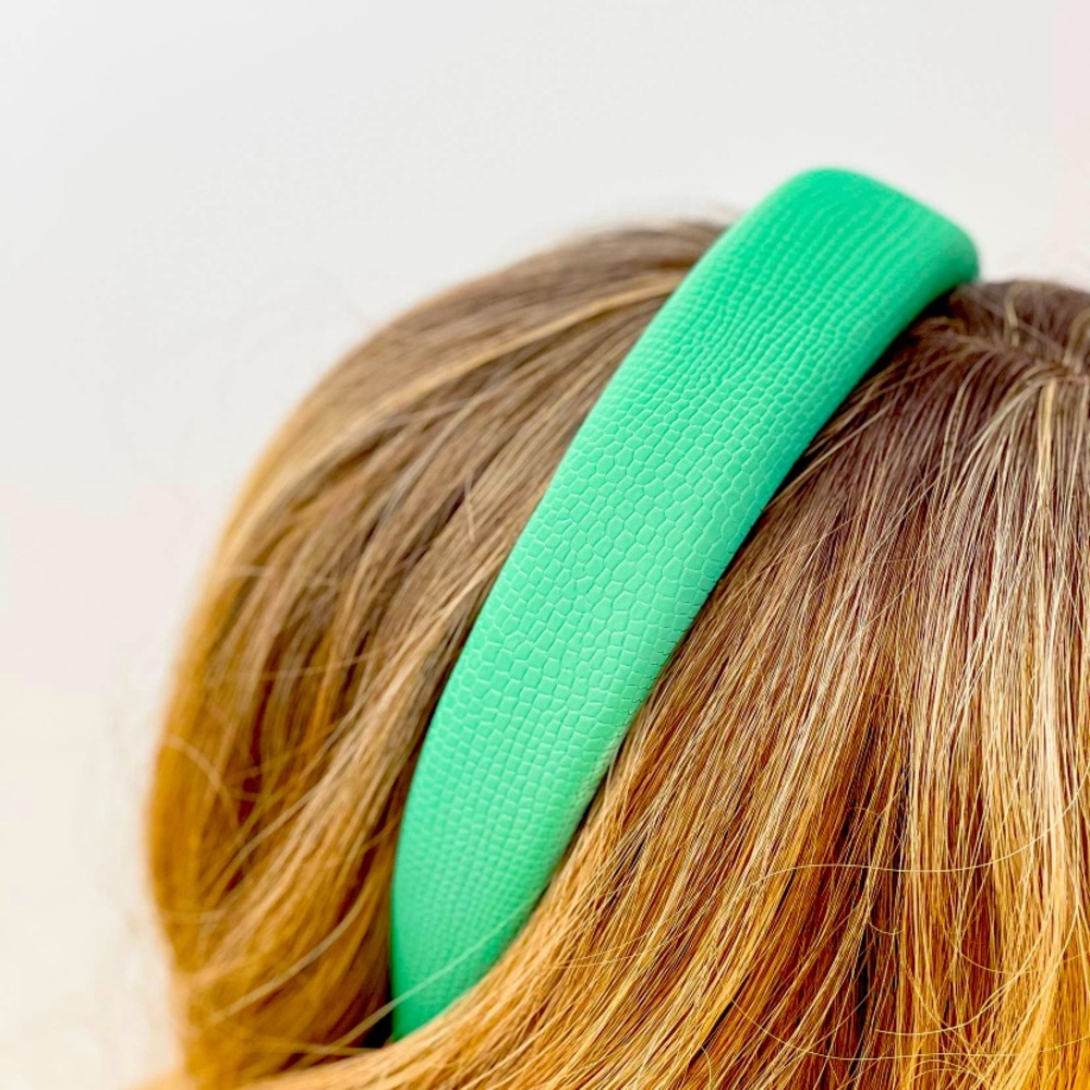 Green Padded Textured Headband